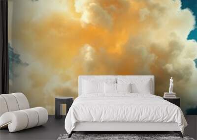 Smoke on the soccer field Smoke Explosion Backdrop Wall mural