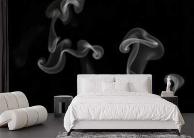 White smoke isolated on black background smoke stock image Smoke Explosion Backdrop Wall mural