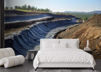 A photo of construction site erosion control measures Wall mural