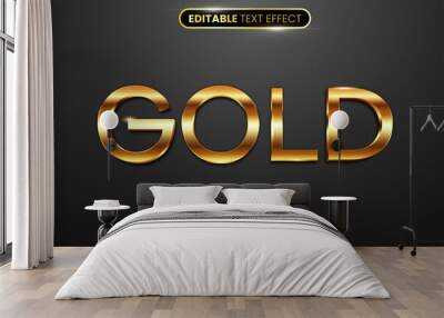 3D gold text effect Wall mural