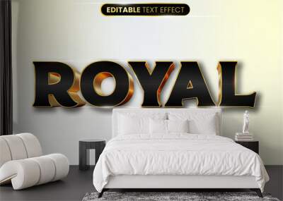 Editable text effect - Royal text style Wall mural