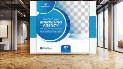 Corporate business social media post design template Wall mural