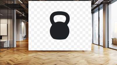 Kettlebell, sports, weight icon. Vector illustration, flat design. Wall mural