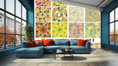 retro seamless patterns - set 2 Wall mural