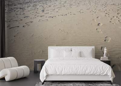 way with sand footprints to multitude Wall mural