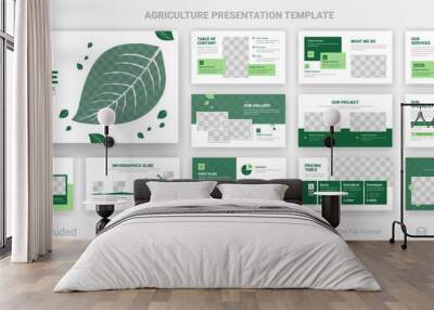 Agriculture business powerpoint presentation slide template design Wall mural