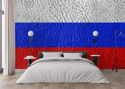 abstract leather texture with the flag Wall mural