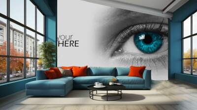 Female eye with the copy space Wall mural