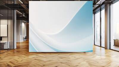 Abstract blue and white background with lines Wall mural