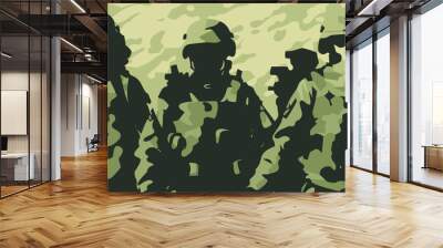 camouflage pattern background Wall mural