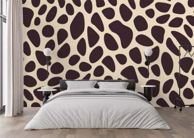 Leopard fur texture skin seamless pattern background Wall mural