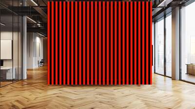 Red and black vertical striped background Wall mural