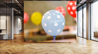 Colourful balloons for birthday party and celebration events Wall mural