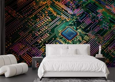 Closeup of circuit board Wall mural