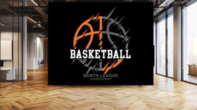 BROOKLYN BASKETBALL graphic tees vector designs and other uses.  Wall mural