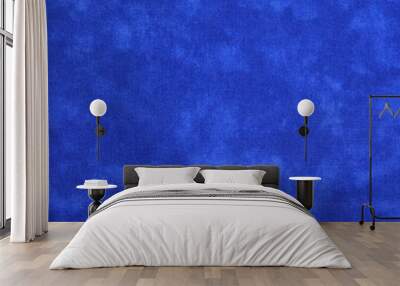 Royal blue cotton fabric texture with mottled effect Wall mural