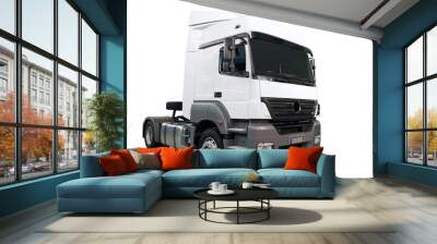 heavy white truck transparent Wall mural