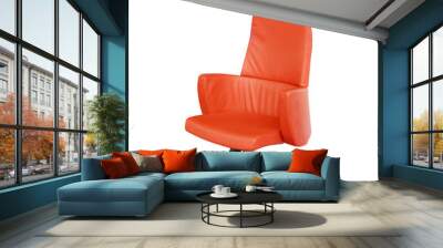 office leather red chair isolated Wall mural