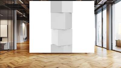 Advertising Custom Squared Cube Pop Up Design Display Box, 3d illustration. Wall mural