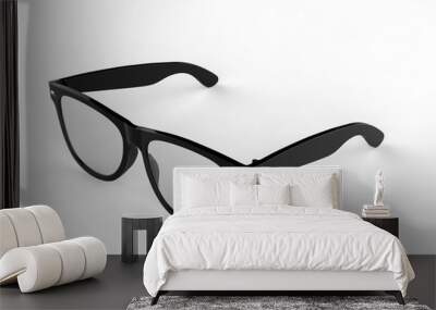 Black sun glasses for branding and mock up, 3d render illustration. Wall mural