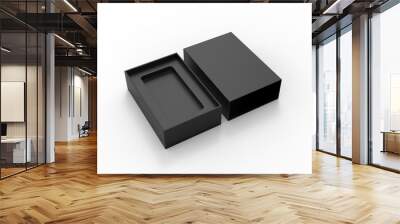 Blank mobile box packaging for branding and mock up. 3d render illustration. Wall mural