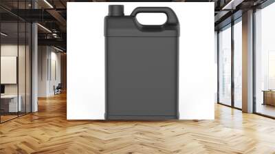 Blank  Plastic JerryCan With Handle On White Background For Branding And Mock up, 3d Render Illustration, Wall mural