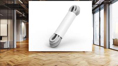 Blank shoelaces for branding and mock up. 3d render illustration. Wall mural