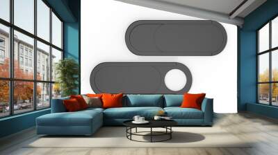 Blank Ultra Thin Webcam Cover for mock up and branding. 3d render illustration. Wall mural