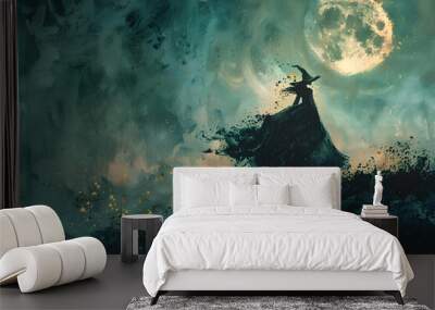  witching hour with illustrations  Wall mural