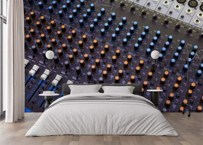 professional sound mixer details Wall mural