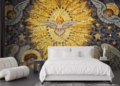 Faith and spirituality. Catholic church. Wall mural