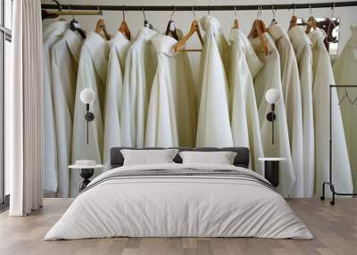 Priest's chasubles in a sacristy. Wall mural