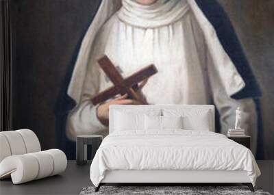 Religion and spiritualiy. Catholic church. Wall mural