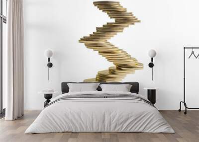 a stack of gold coins Wall mural