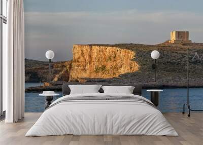 Small Mediterranean island of Comino, situated between the two larger islands of Malta and Gozo. Wall mural