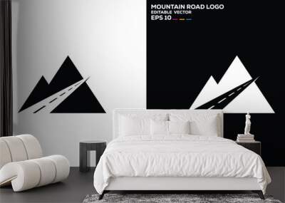 Vector design template of mountain road logo, cruising, adventure, icon symbol EPS 10 Wall mural