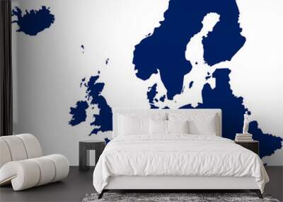 European map in various design Wall mural