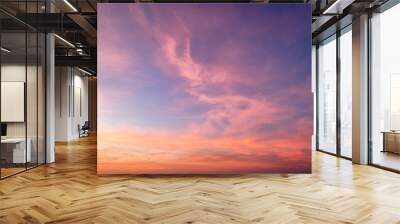 Gradient sky texture after sunset Wall mural