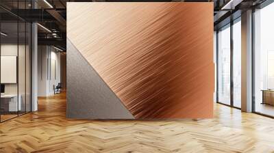 Sophisticated copper and champagne metallic surface with a smooth, polished finish Wall mural