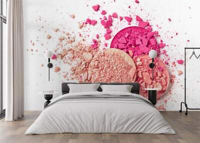 Crushed pink face powder Wall mural