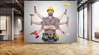 handyman with tools Wall mural