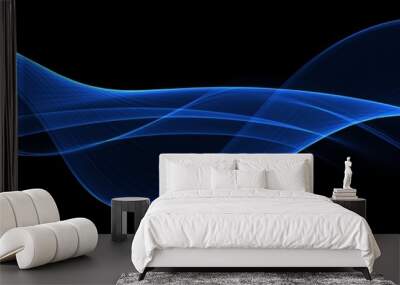  Abstract blue flow wave background Wall mural