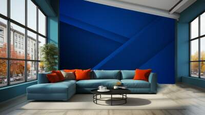  Dark blue background with abstract graphic elements Wall mural