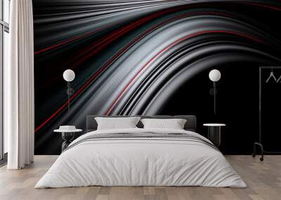 
Abstract Black and Red Line Background  Wall mural