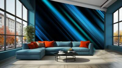 Abstract blue and black are light pattern with the gradient is the with floor wall metal texture soft tech diagonal background black dark clean modern
 Wall mural