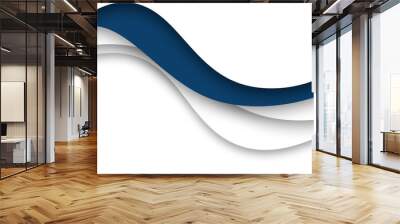 Abstract blue colorful line background, color flow liquid wave for design brochure, website, flyer Wall mural