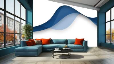 Abstract blue colorful line background, color flow liquid wave for design brochure, website, flyer Wall mural