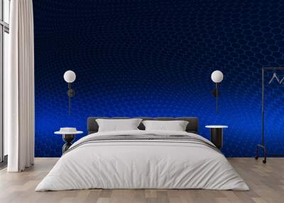 Abstract blue wire grid background Wall mural