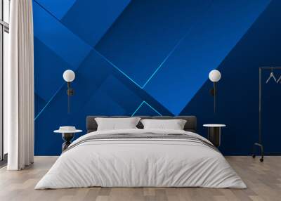 Abstract geometric elegant blue modern pattern colorful background Wall mural