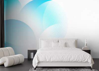 Abstract light blue background with circle shape Wall mural